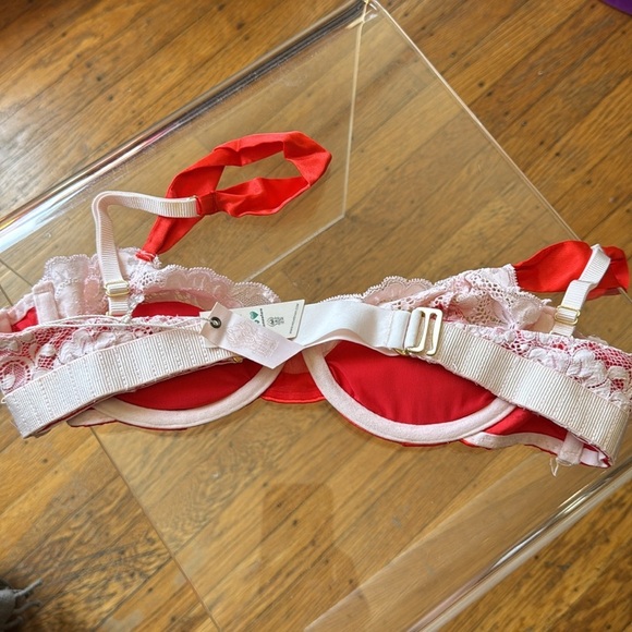 NWT$113 2-PC VALENTINE SET After Hours Red Satin Bra 30-38C & Fly Girl Panty MED - Picture 11 of 12